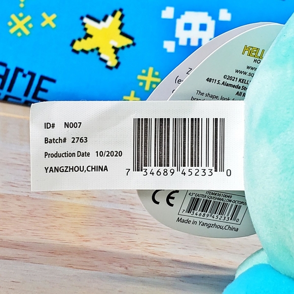 Squishmallow Zobey the Octopus 4.5" UltraSoft Easter Holiday Plush Toy NWT - Picture 9 of 12